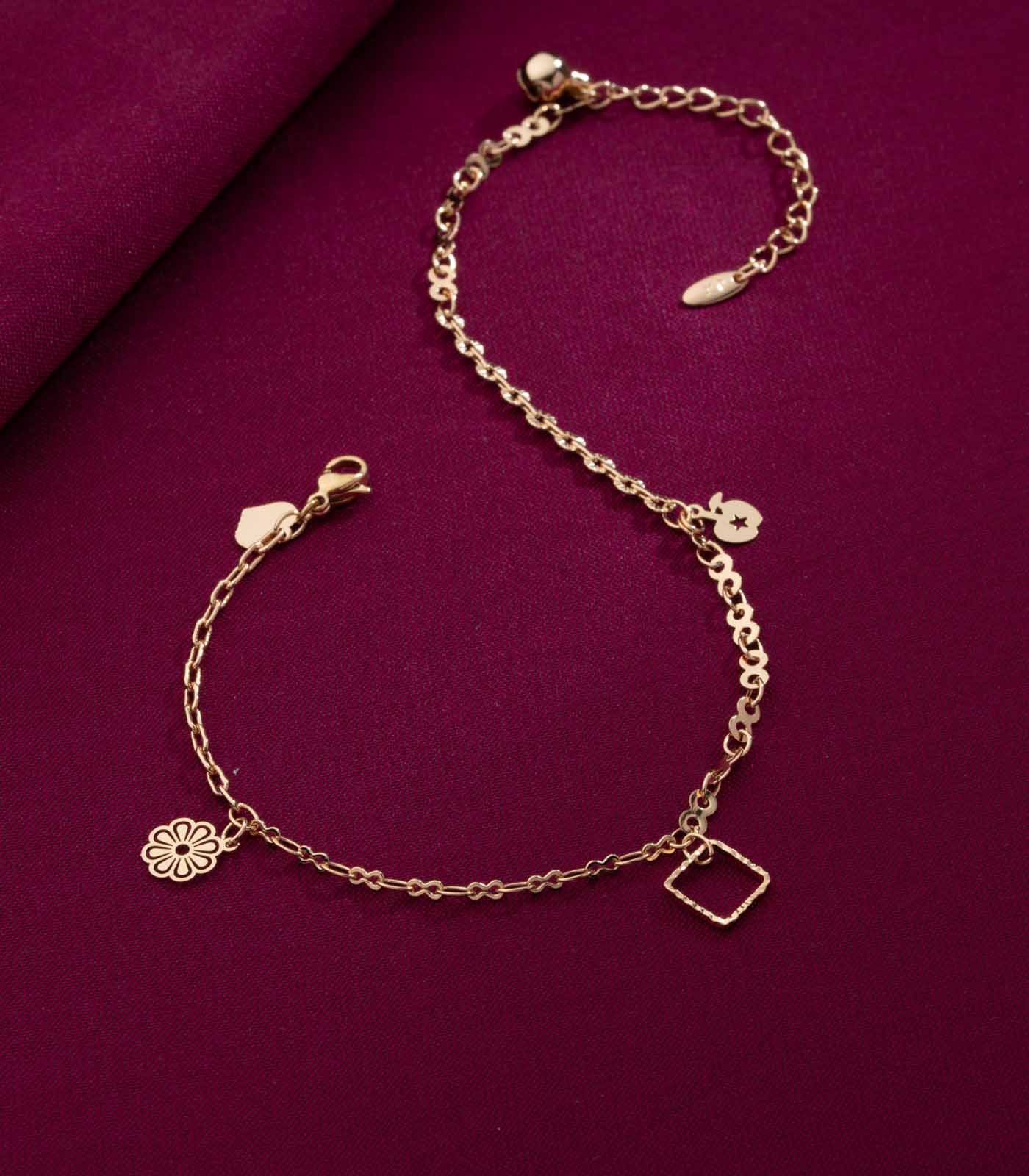 Cute Charm Anklet (Brass)