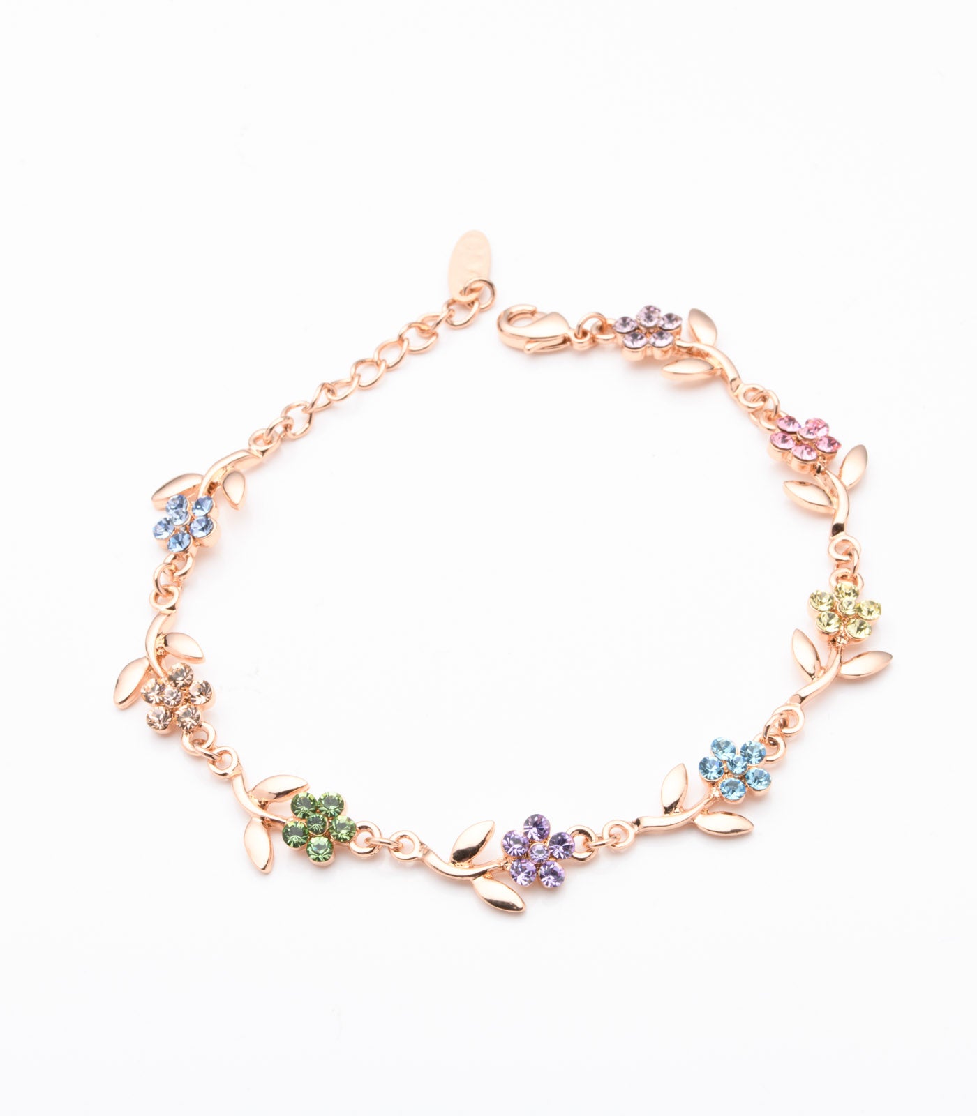 Multicoloured Floral Bracelet (Brass)