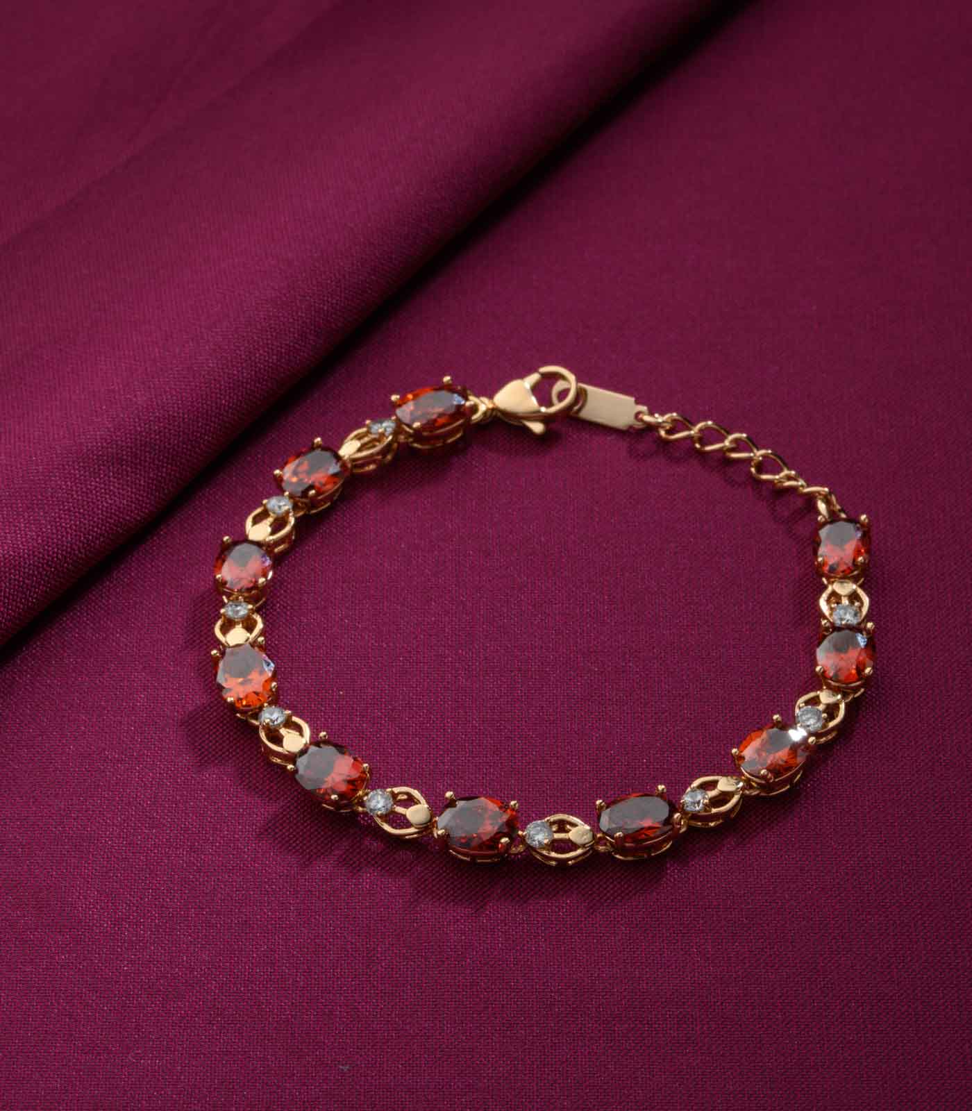 Rustic Orange Bracelet (Brass)