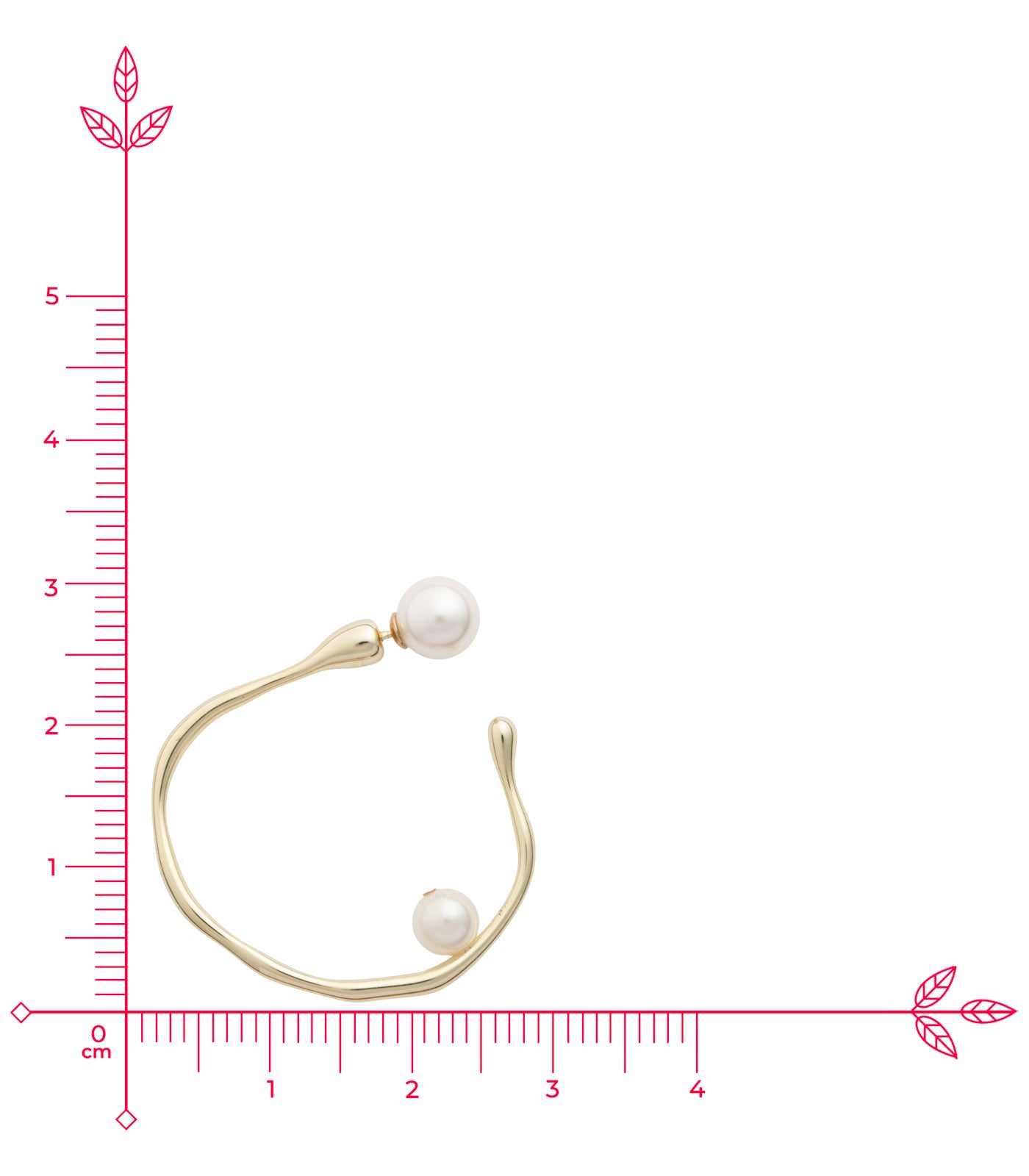 Stylish Pearl Earrings (Brass)