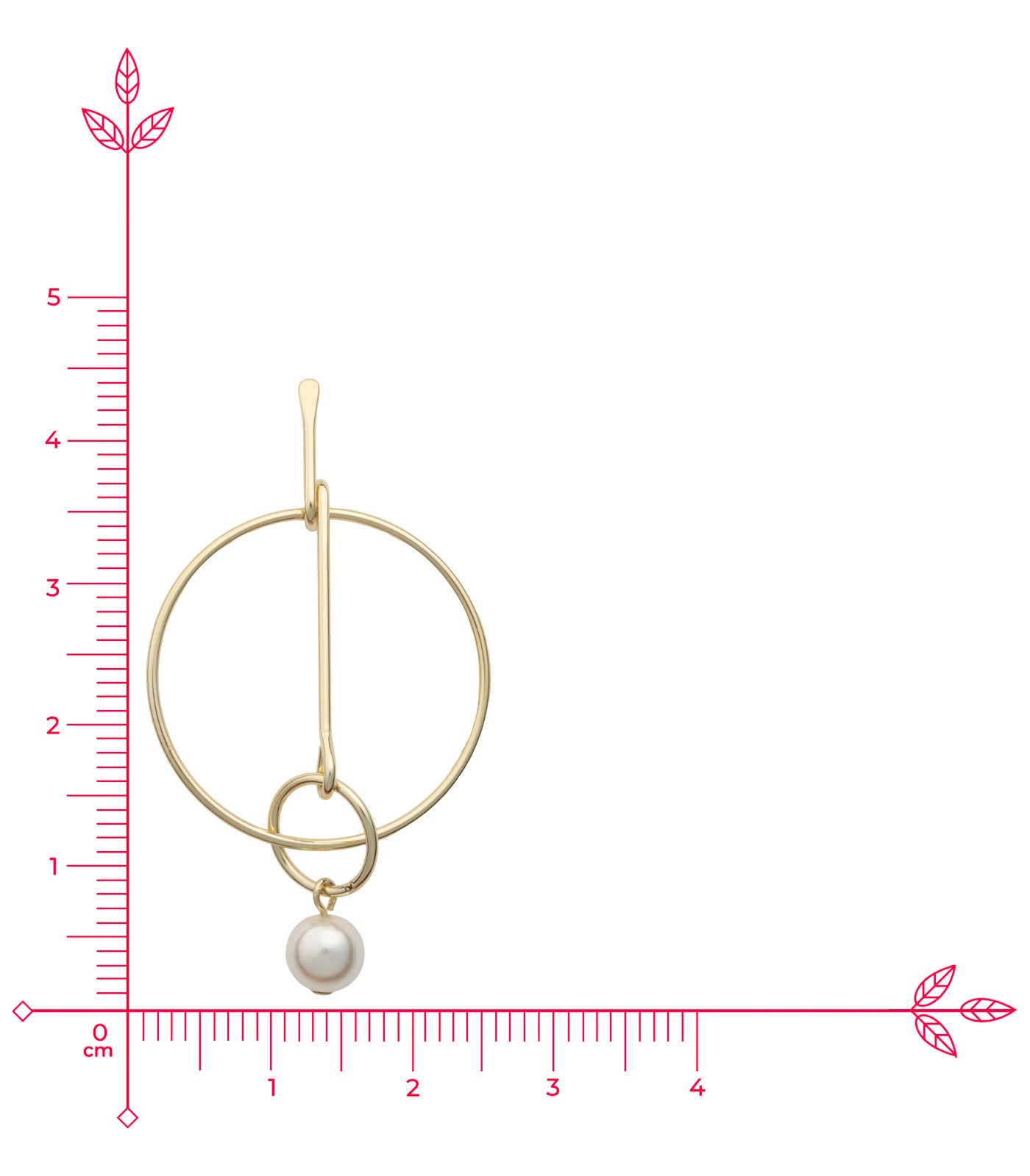 Destiny Twin Circle Earrings (Brass)