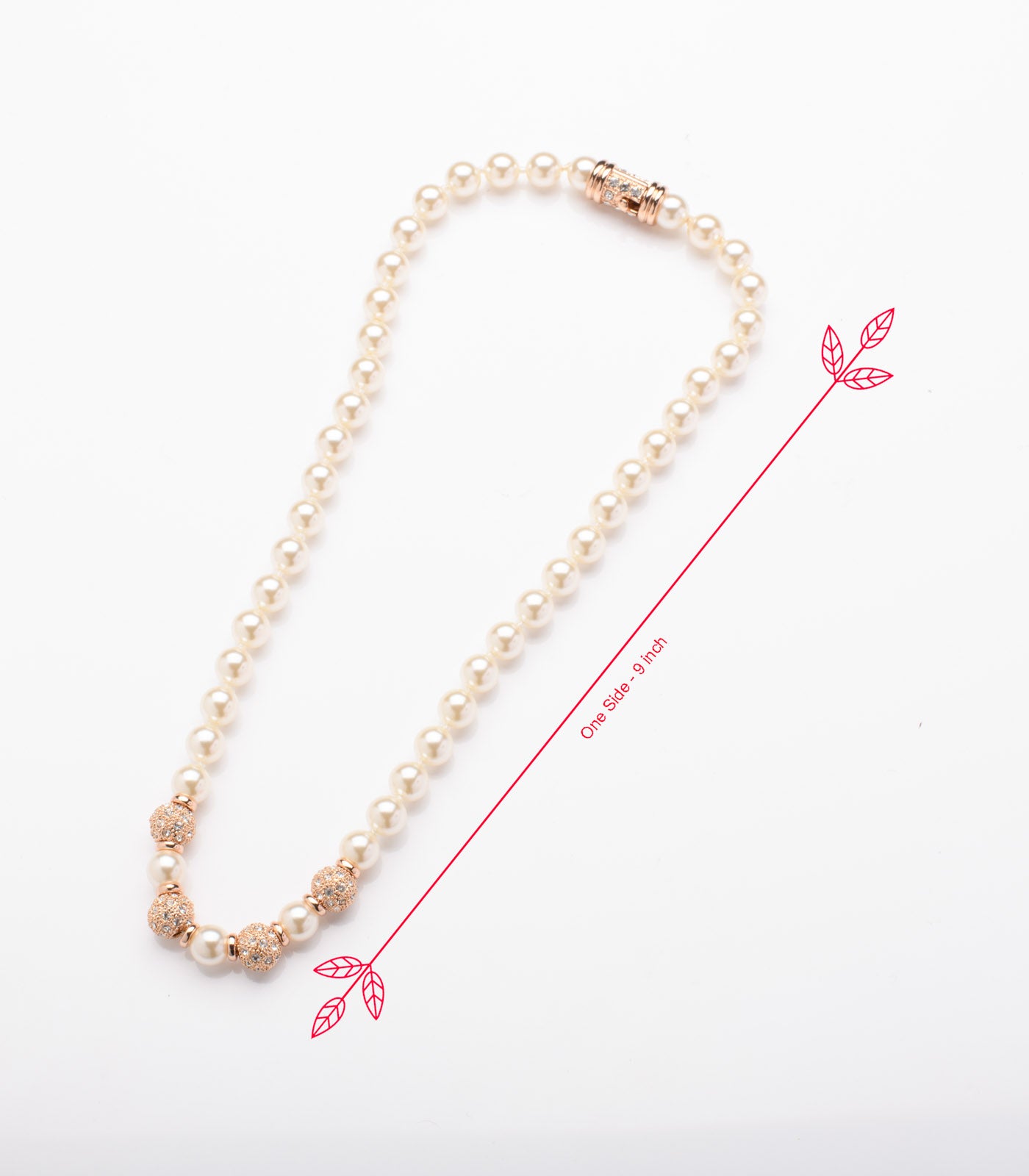 Classic Single Layer Pearl Necklace (Brass)