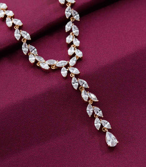 Crystal Vine Necklace (Brass)
