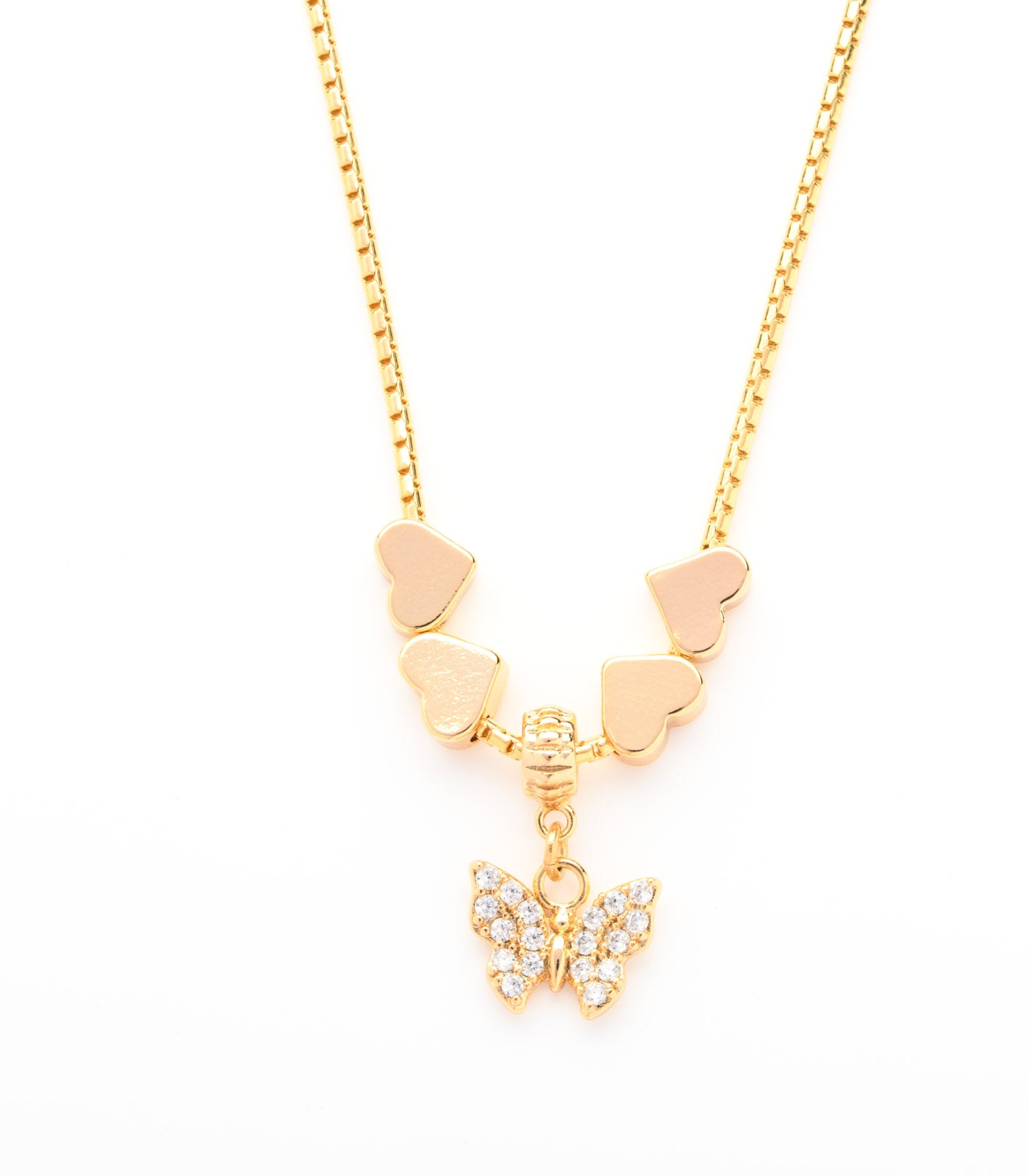 Heartiefly Necklace (Brass)