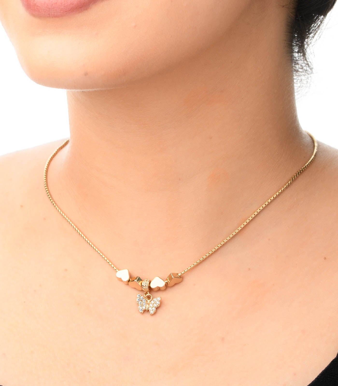 Heartiefly Necklace (Brass)