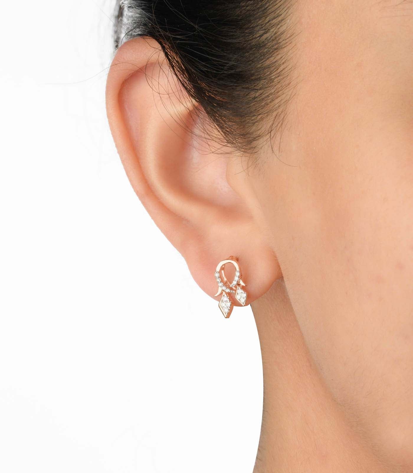 Diamond Sculpted Sparkle Earrings