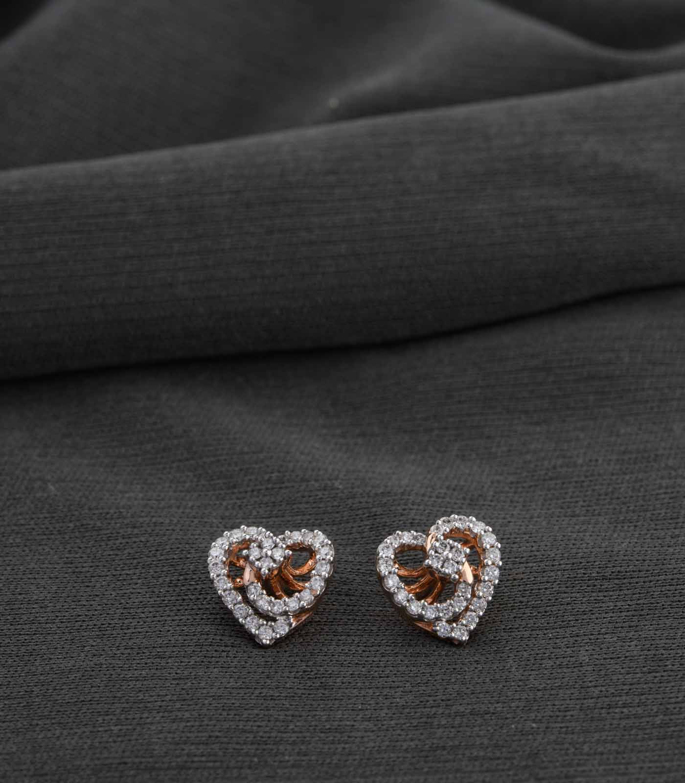 Diamond Heart Haven Earrings