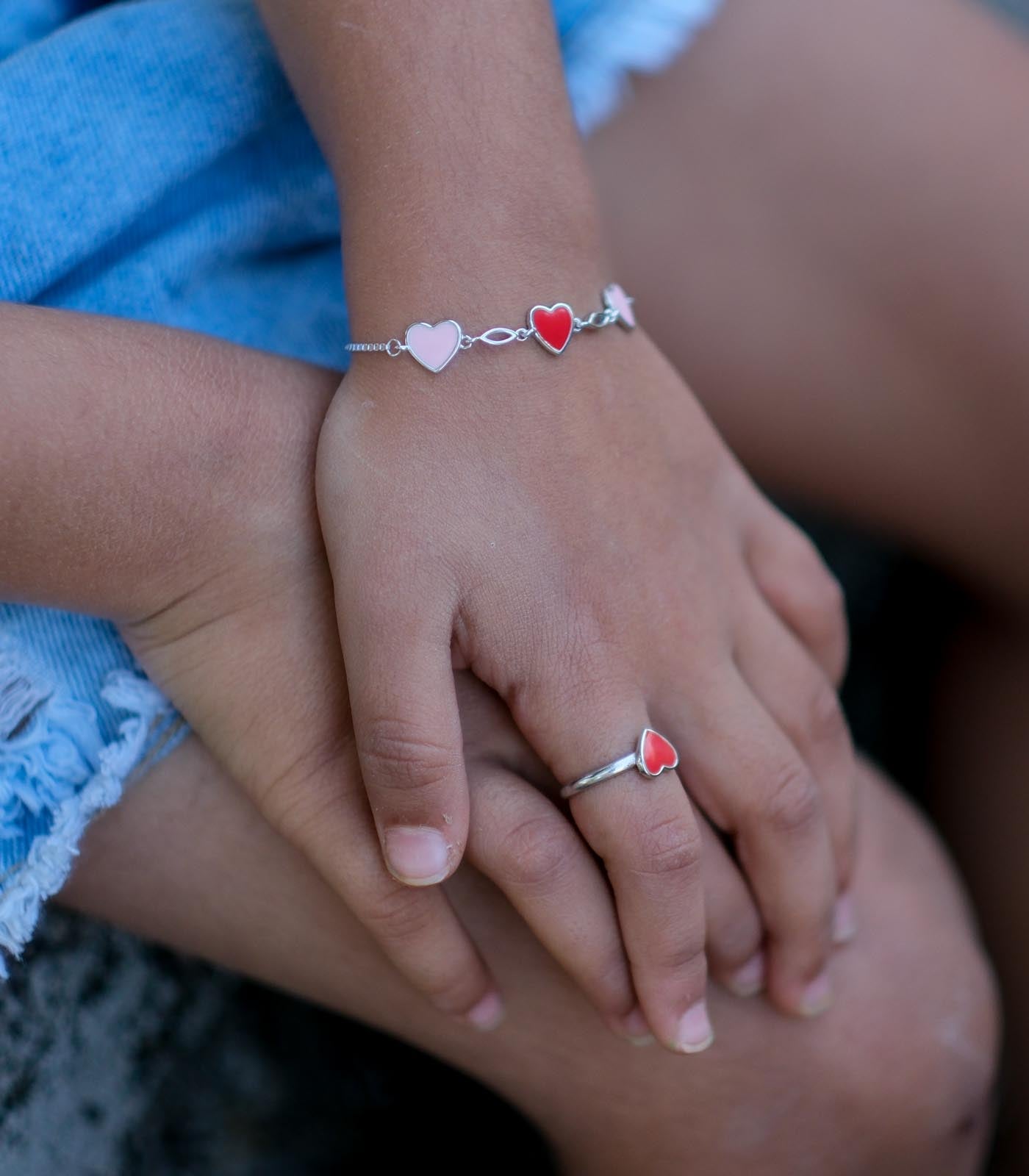 Dual Heart Finger Ring (Silver)