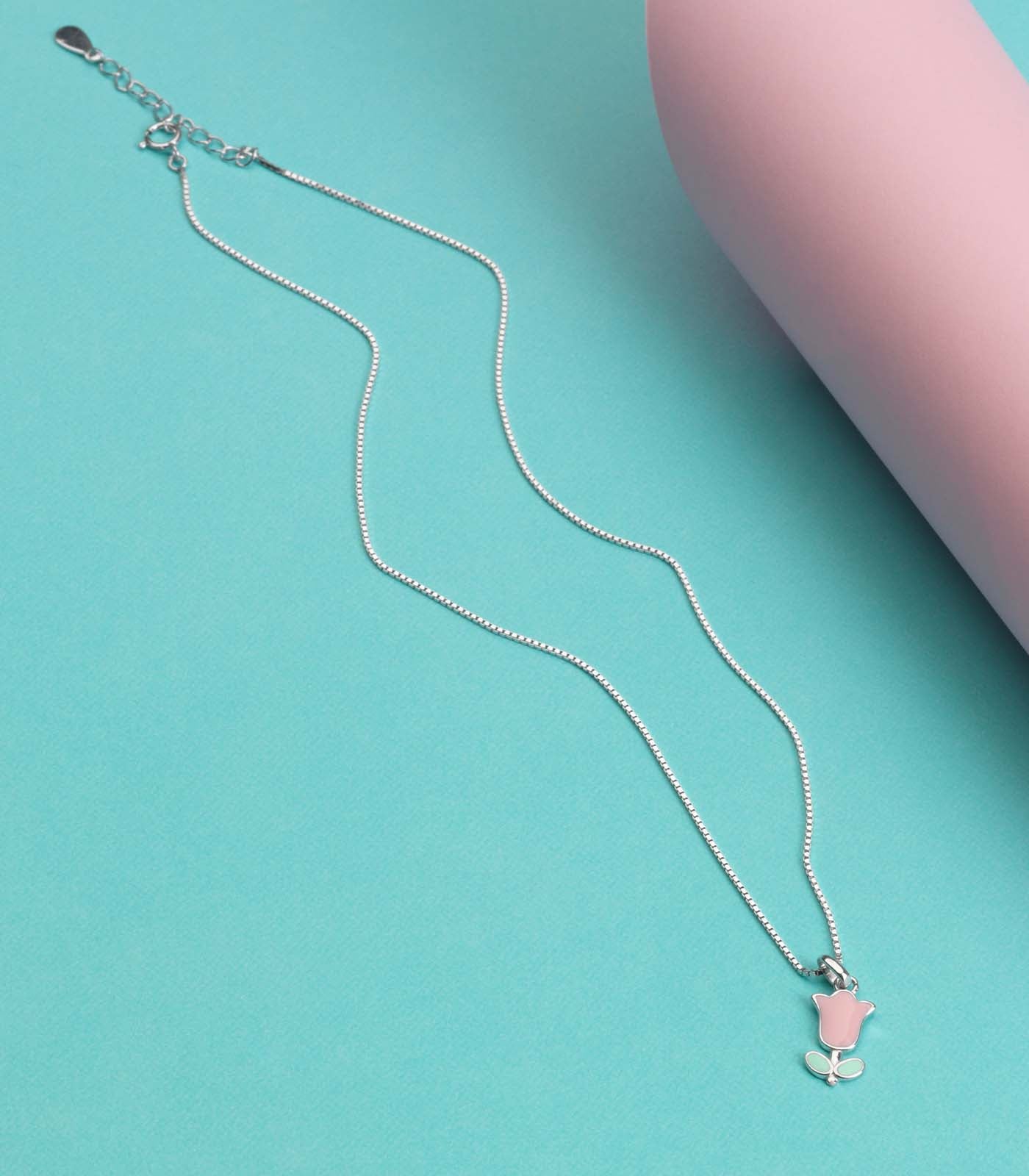 Rose Necklace (Silver)