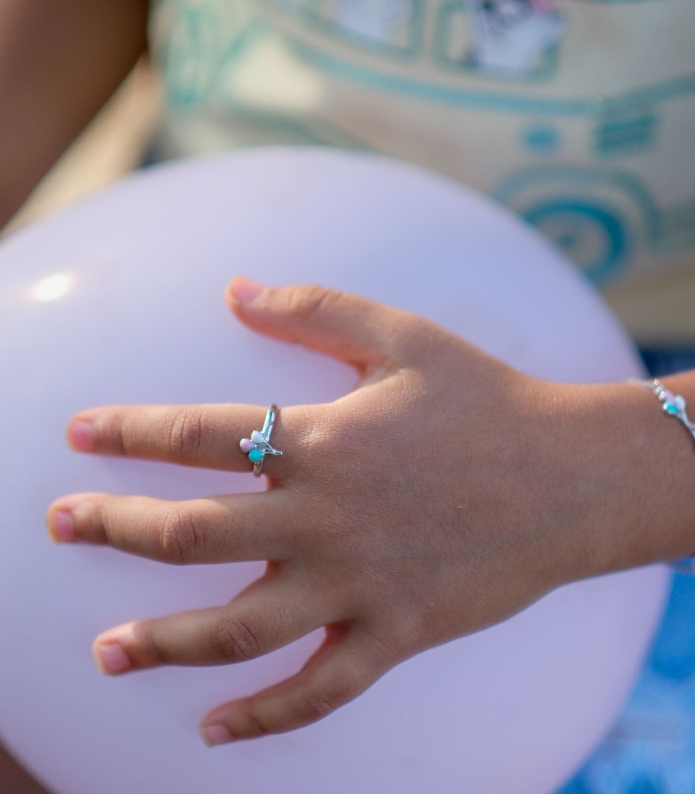 Tri Balloon Finger Ring (Silver)