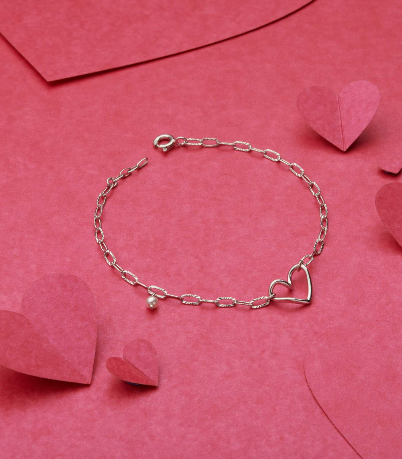 Simple Heart Bracelet (Silver)