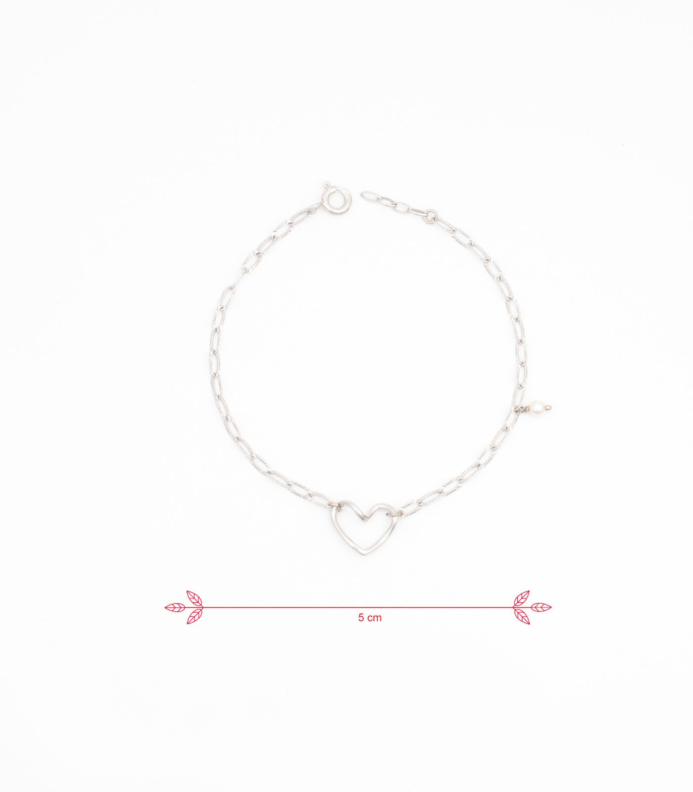 Simple Heart Bracelet (Silver)