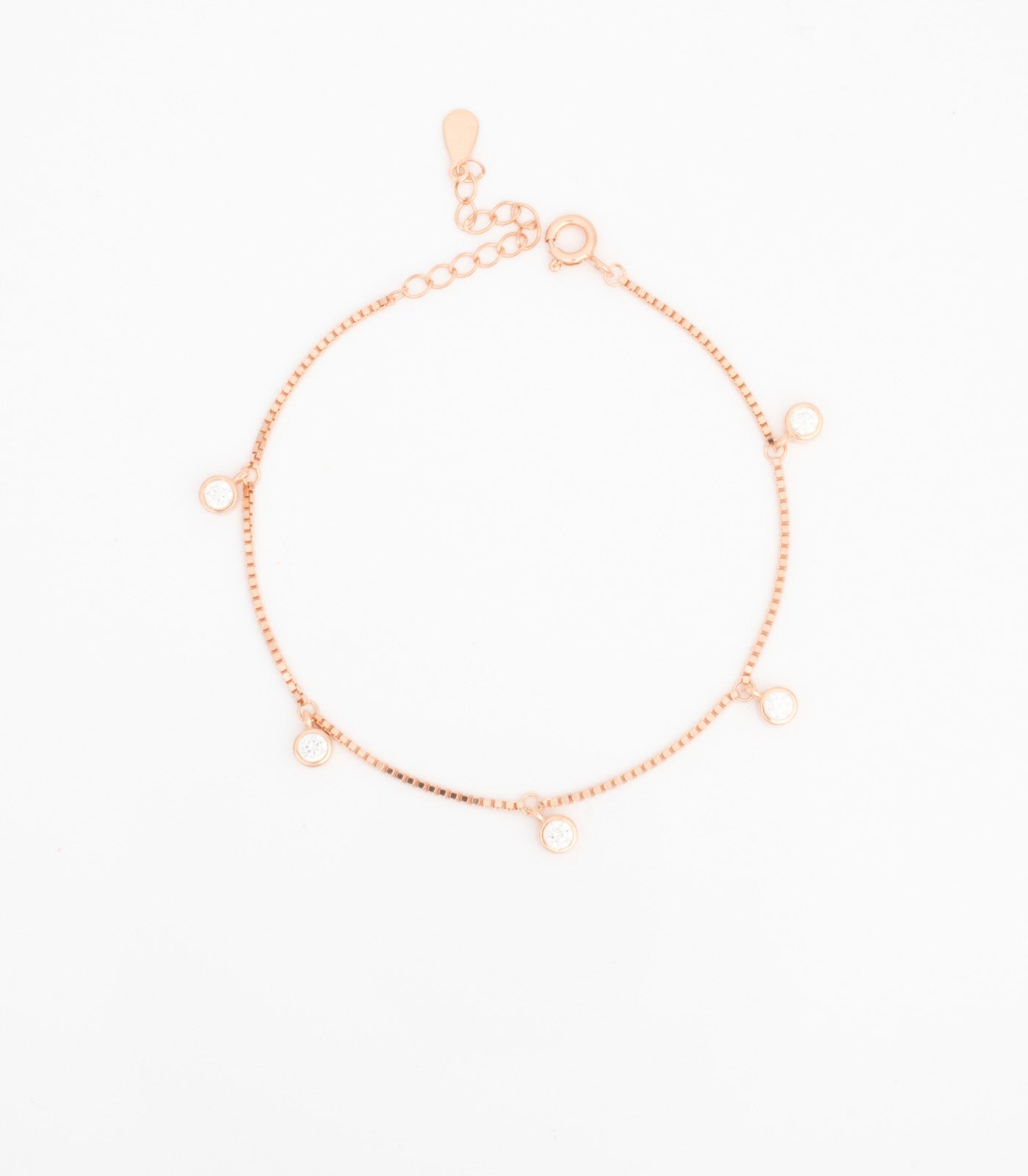 Rose Gold Stones Bracelet (Silver)