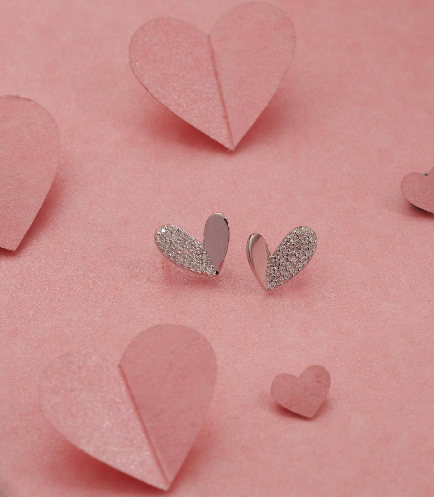 Flying Heart Ear RIngs (Silver)