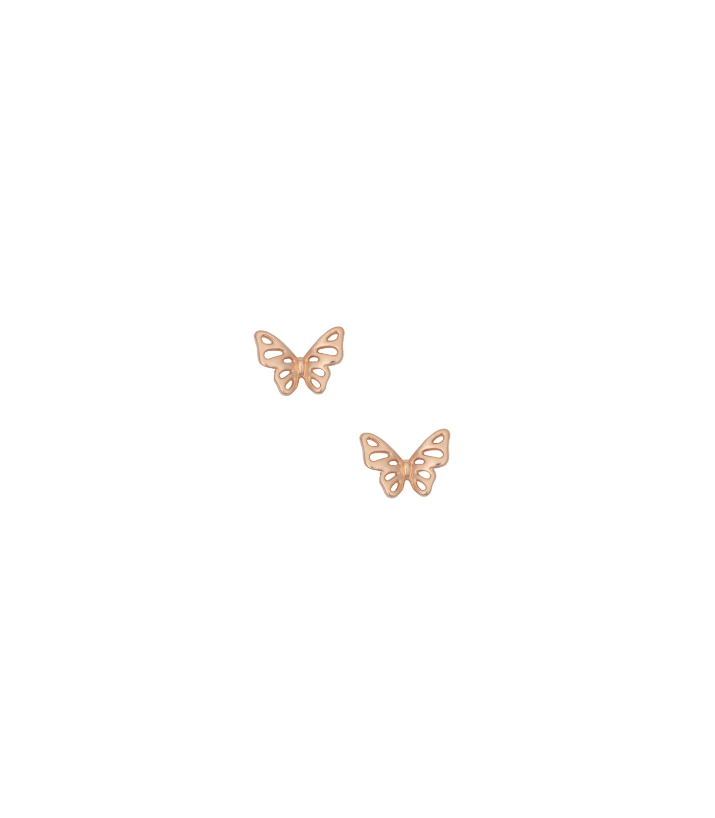 Rose Gold Butterfly Ear RIngs (Silver)