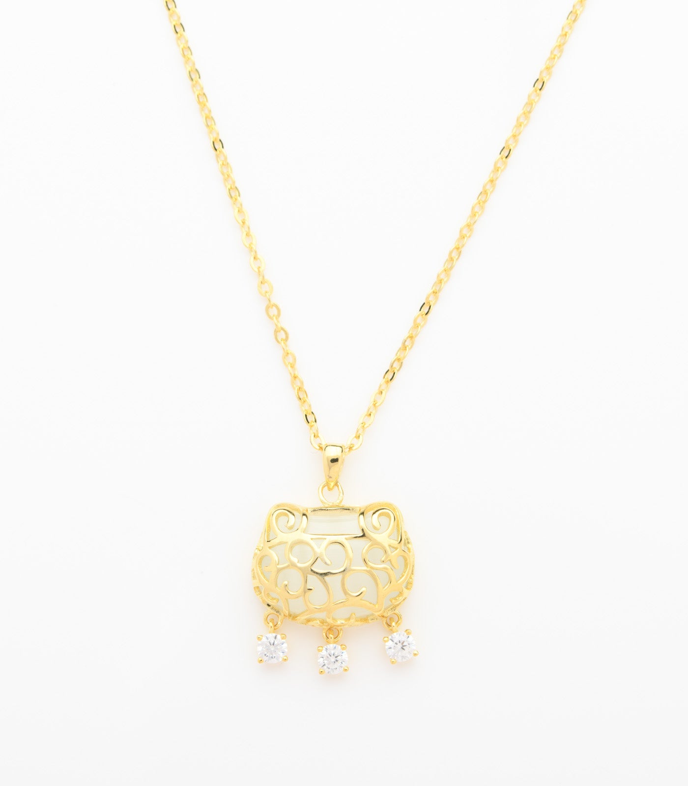 Golden Hello Kitty Necklace (Silver)