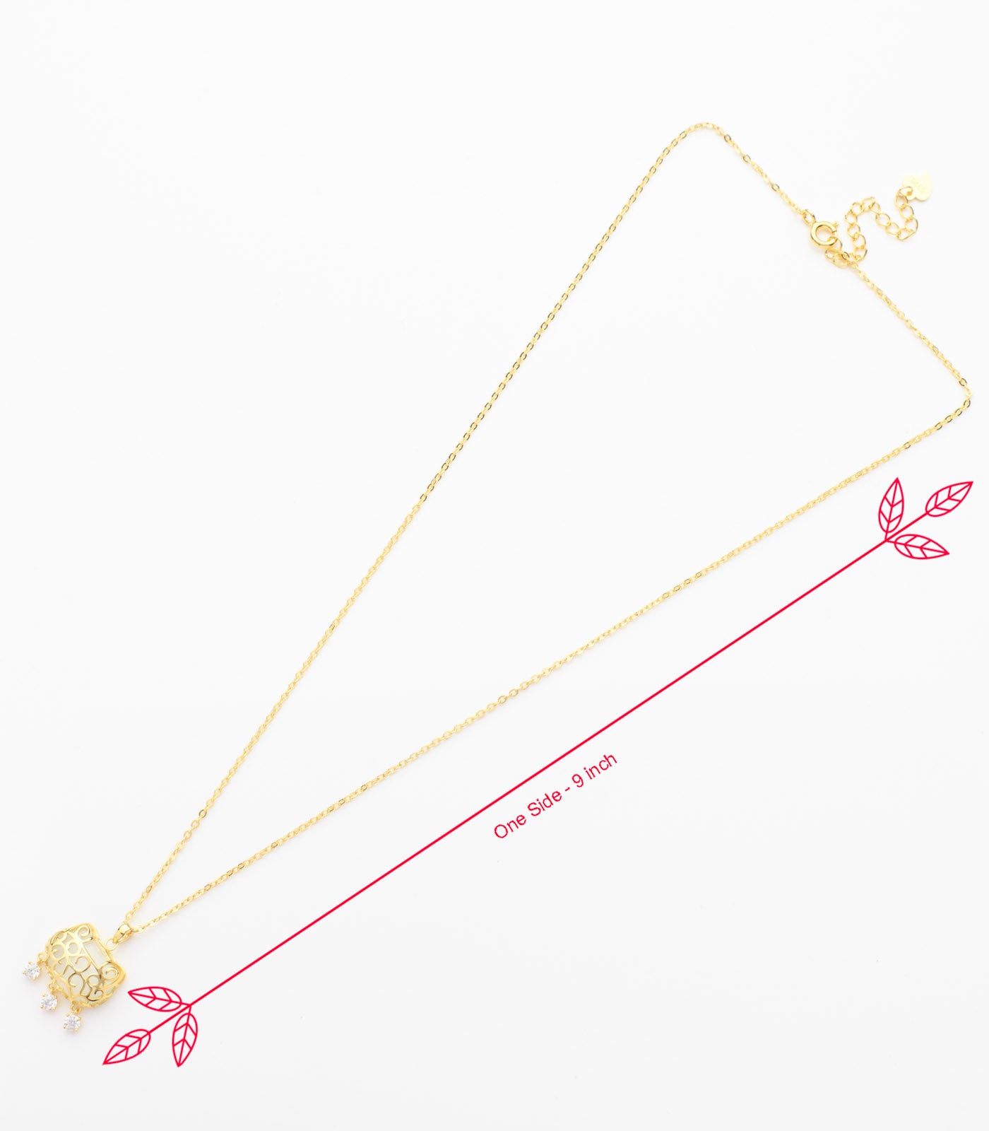 Golden Hello Kitty Necklace (Silver)