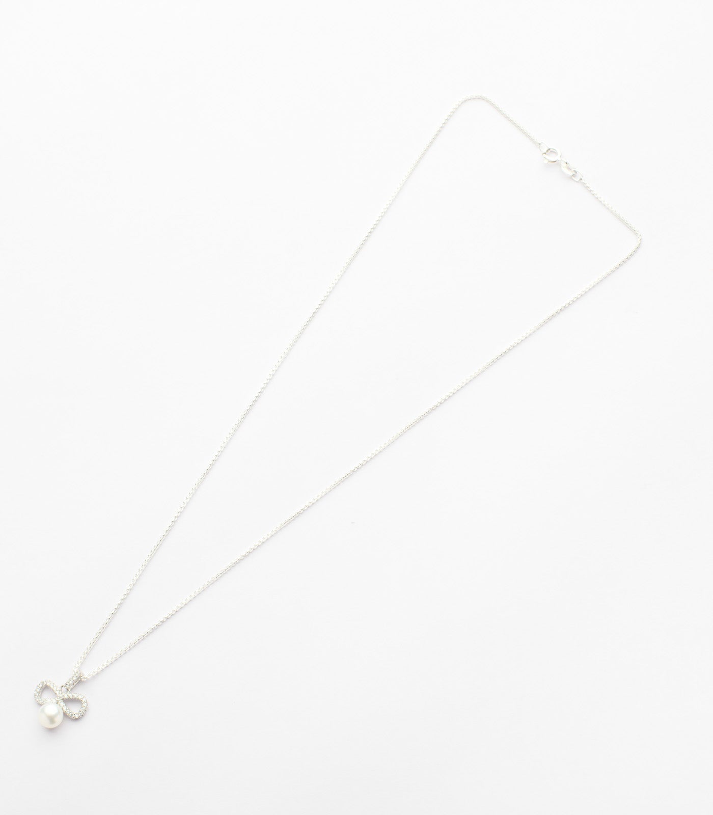 Pearl Twirl necklace (Silver)
