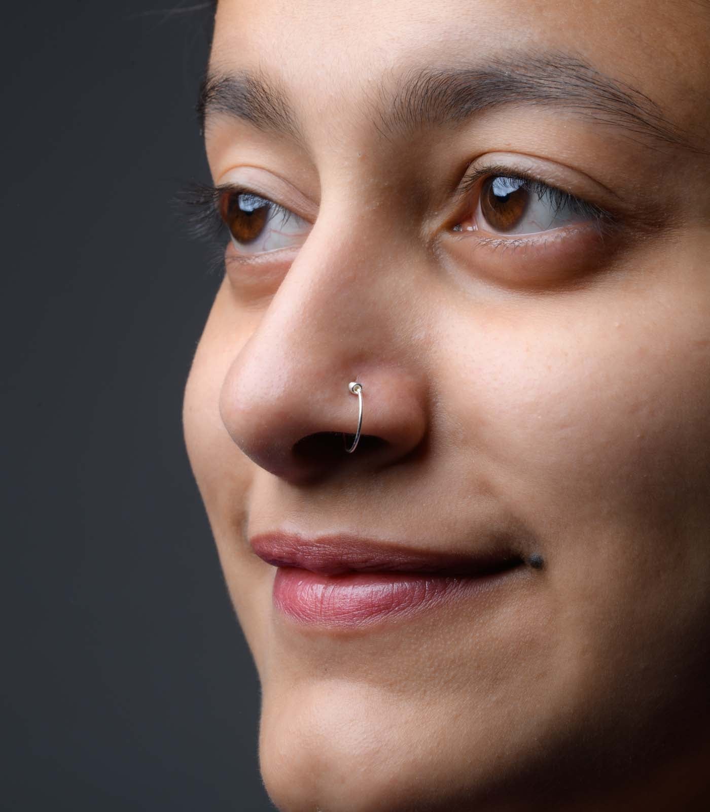 Silver Simple Spiral Nose Ring