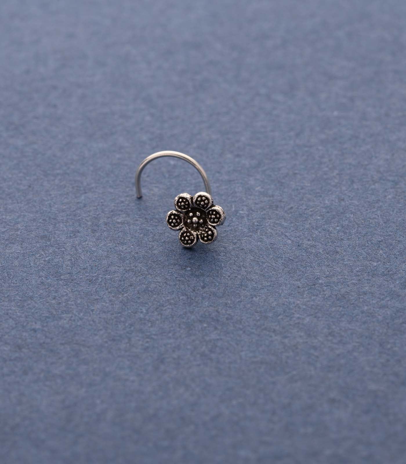 Silver Sadaphuli Nose Pin