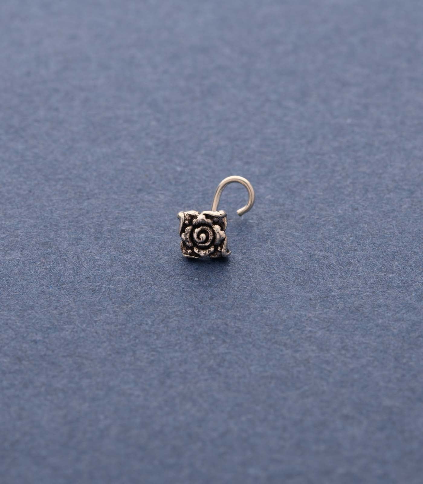 Silver Blossom Nose Pin