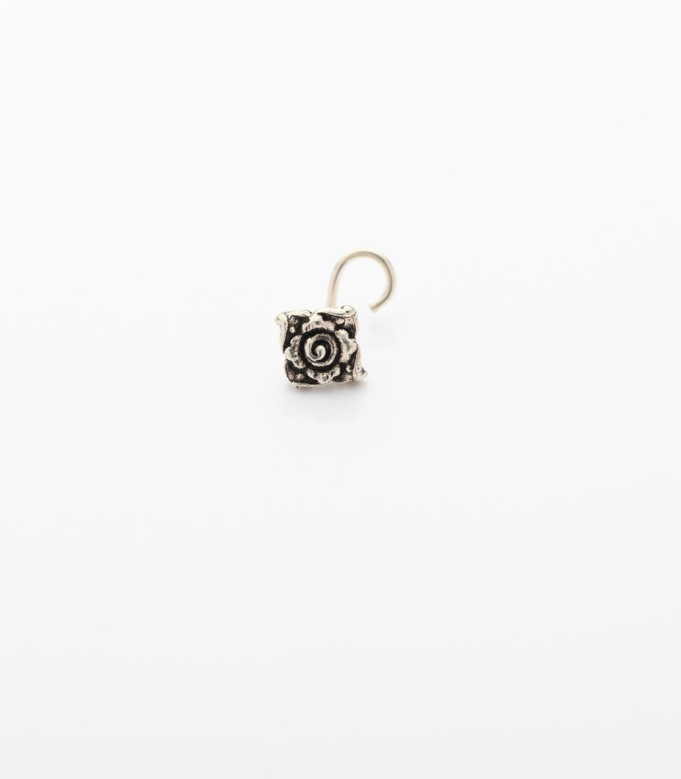 Silver Blossom Nose Pin