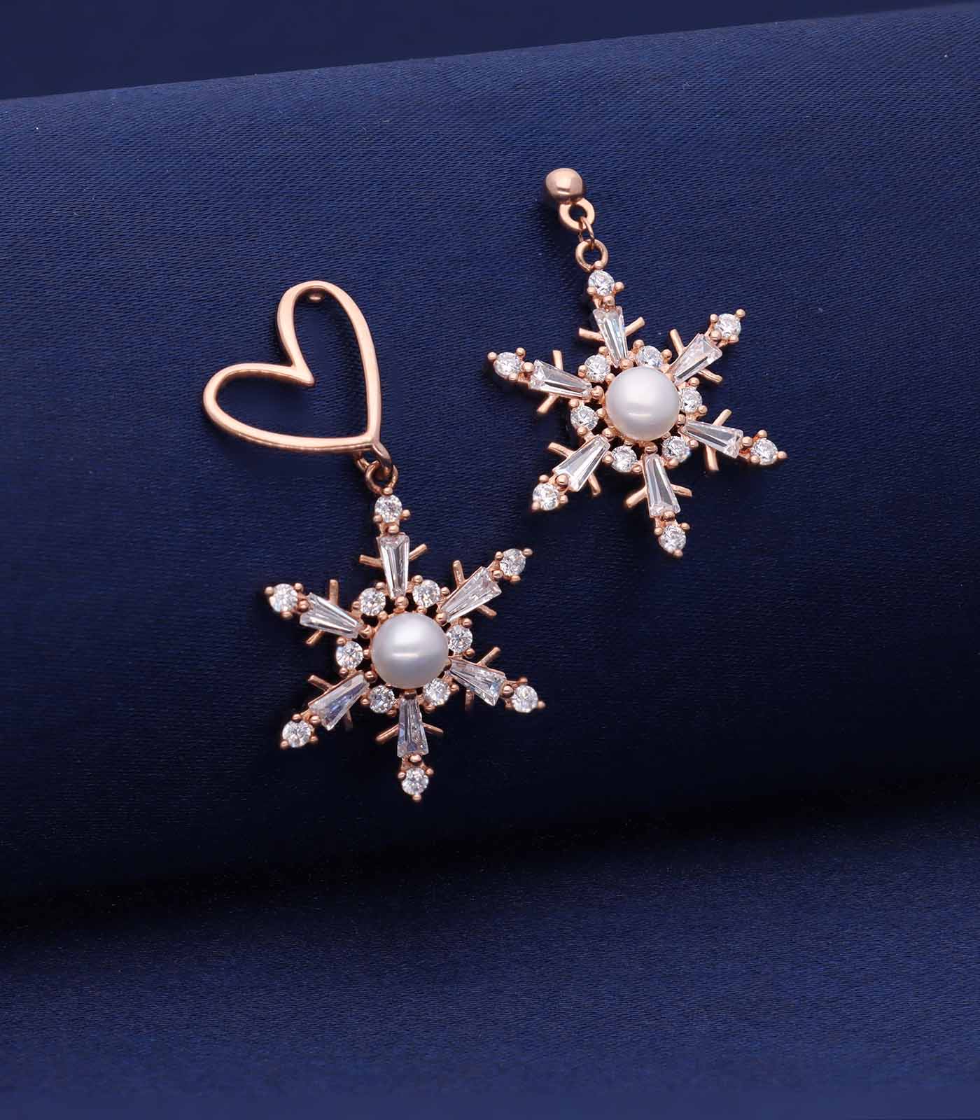 Iconic snowflake earrings(Silver)