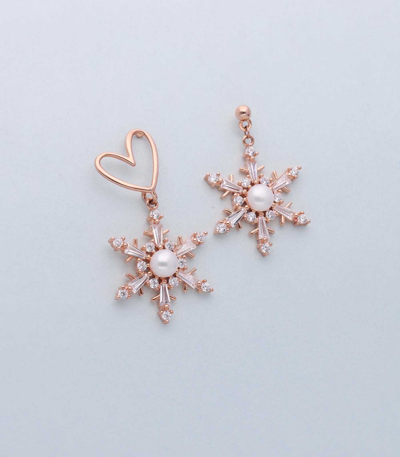 Iconic snowflake earrings(Silver)