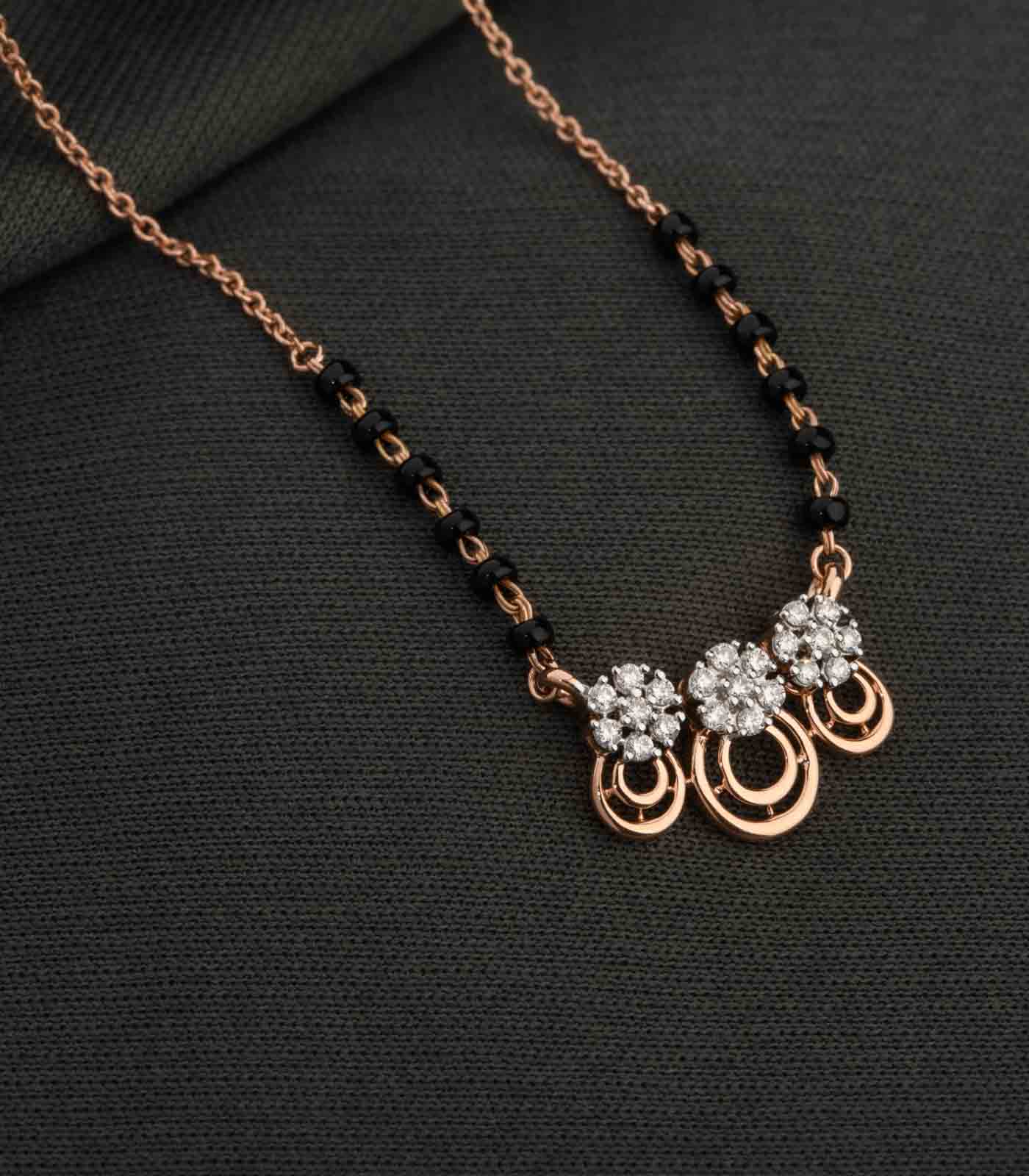 Buy Diamond Cosmic Swirl Mangalsutra Online @ Gargi