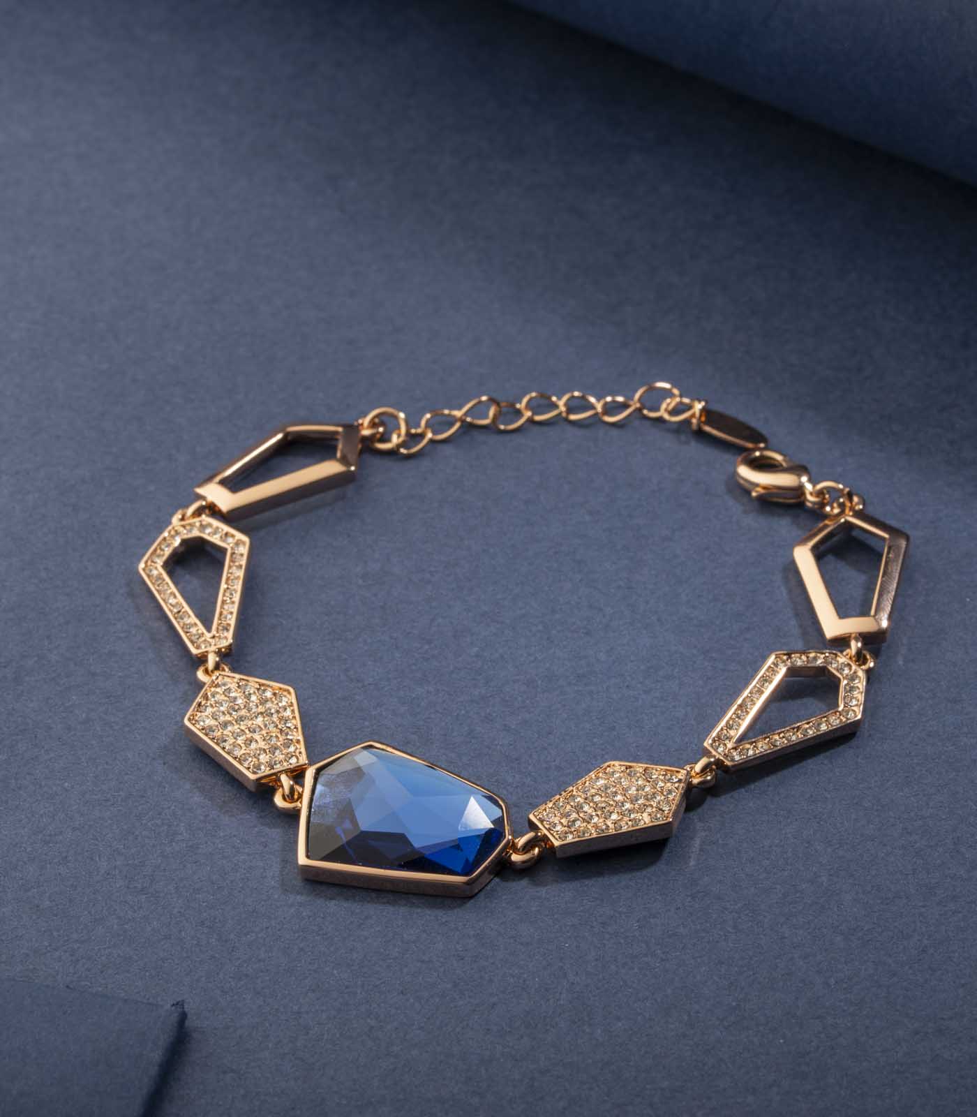 Prussian Blue Fancy Bracelet (Brass)