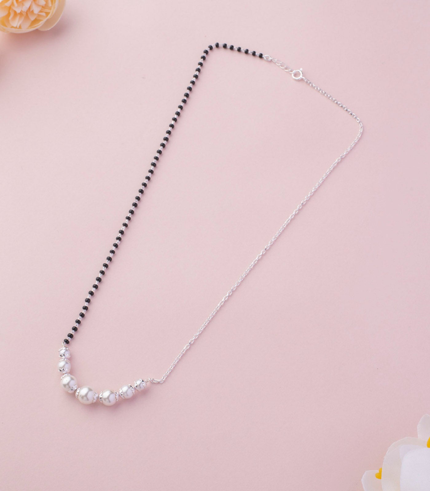 Simple on sale silver mangalsutra