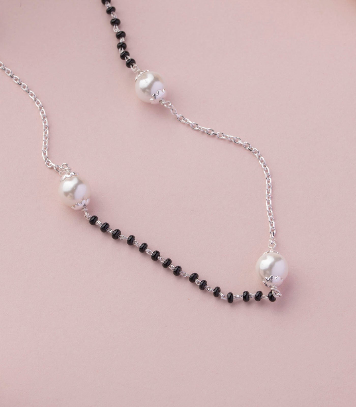 Silver Pearl Mangalsutra