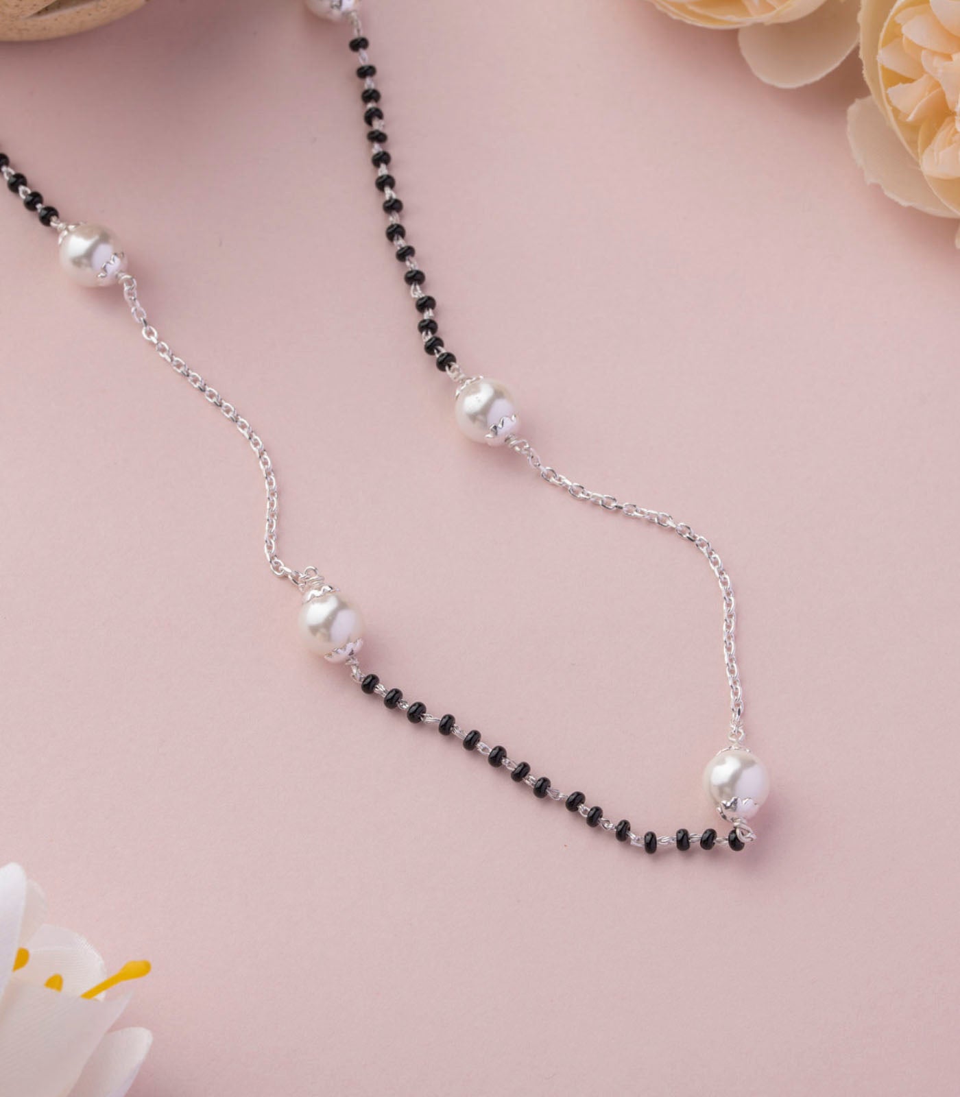 Silver Pearl Mangalsutra