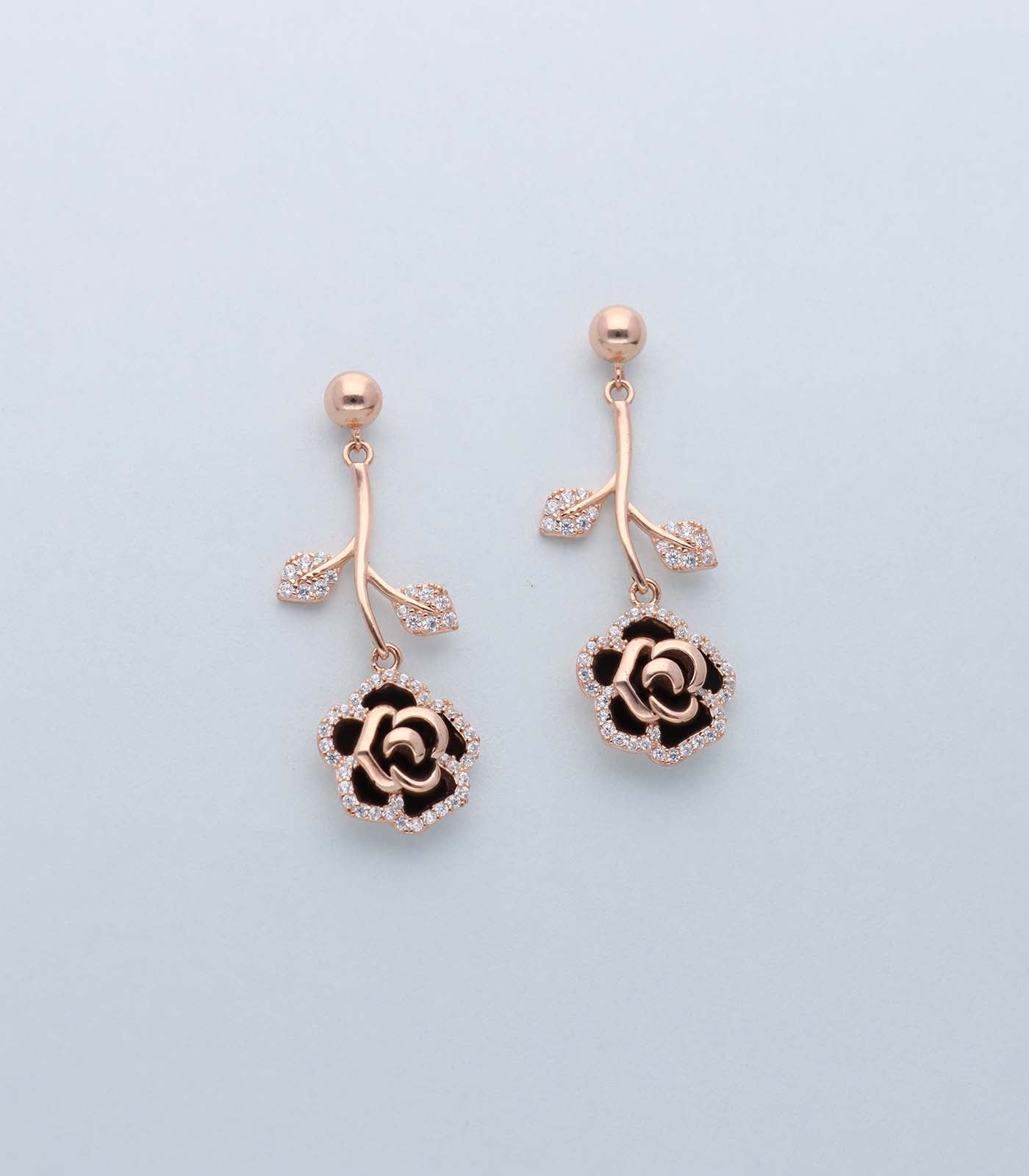 Stunning floral earrings(Silver)