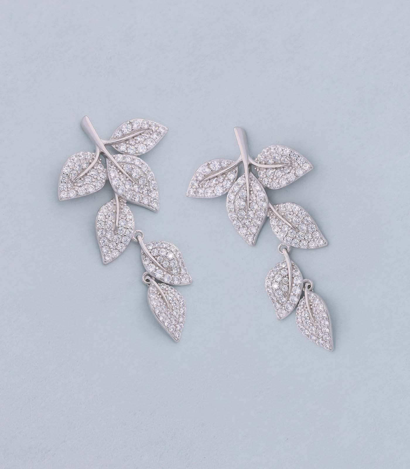 Tale of leaves earrings(Silver)